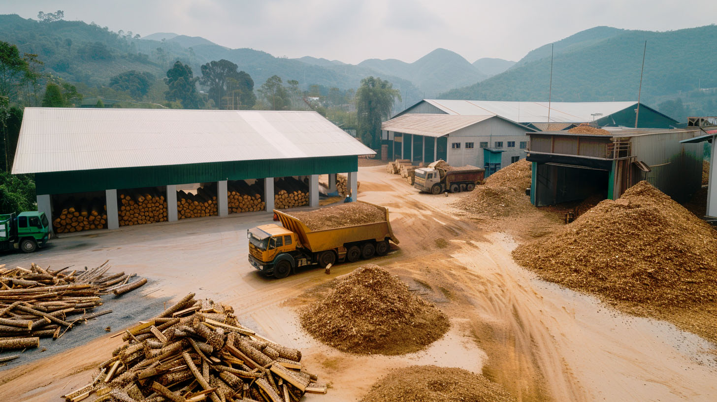 wood pellet factory